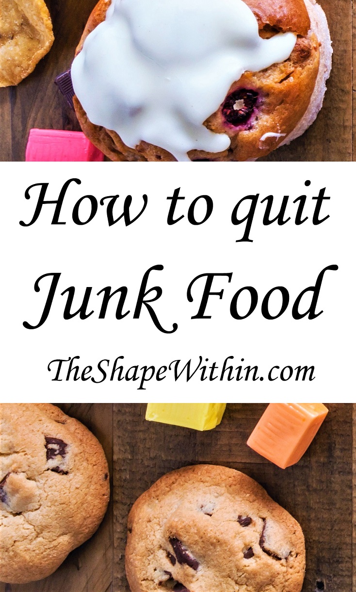 Quitting junk food can help you burn lots of fat and bring huge results in your weight loss journey. Discover how to quit eating sugar without stress, by replacing unhealthy sweets with something healthy tasty, and that will help you lose weight rather than gain it | TheShapeWithin.com