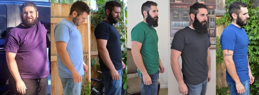 Photos that show the progress of my weight loss journey