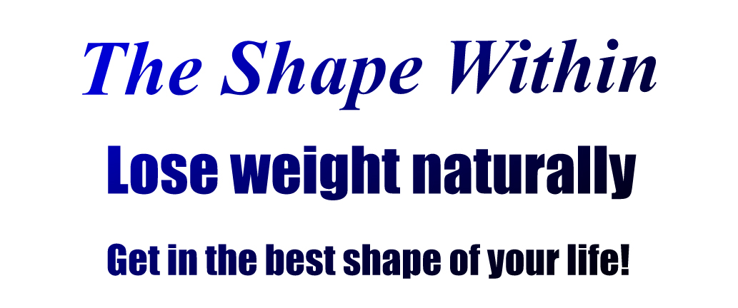A beautiful blue banner for The Shape Within, where you can find how to lose weight by eating healthy and exercising, and learn to get in the best shape of your life