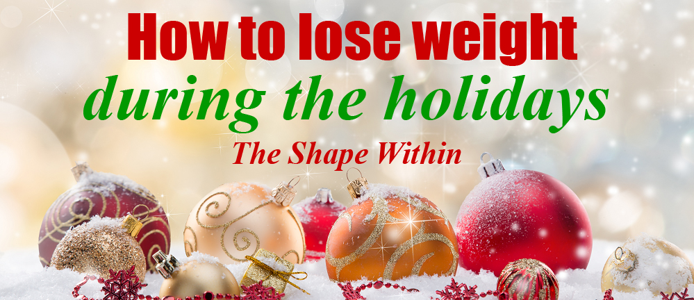 Christmas decorations sitting on a snowy surface- How to lose weight during the holidays