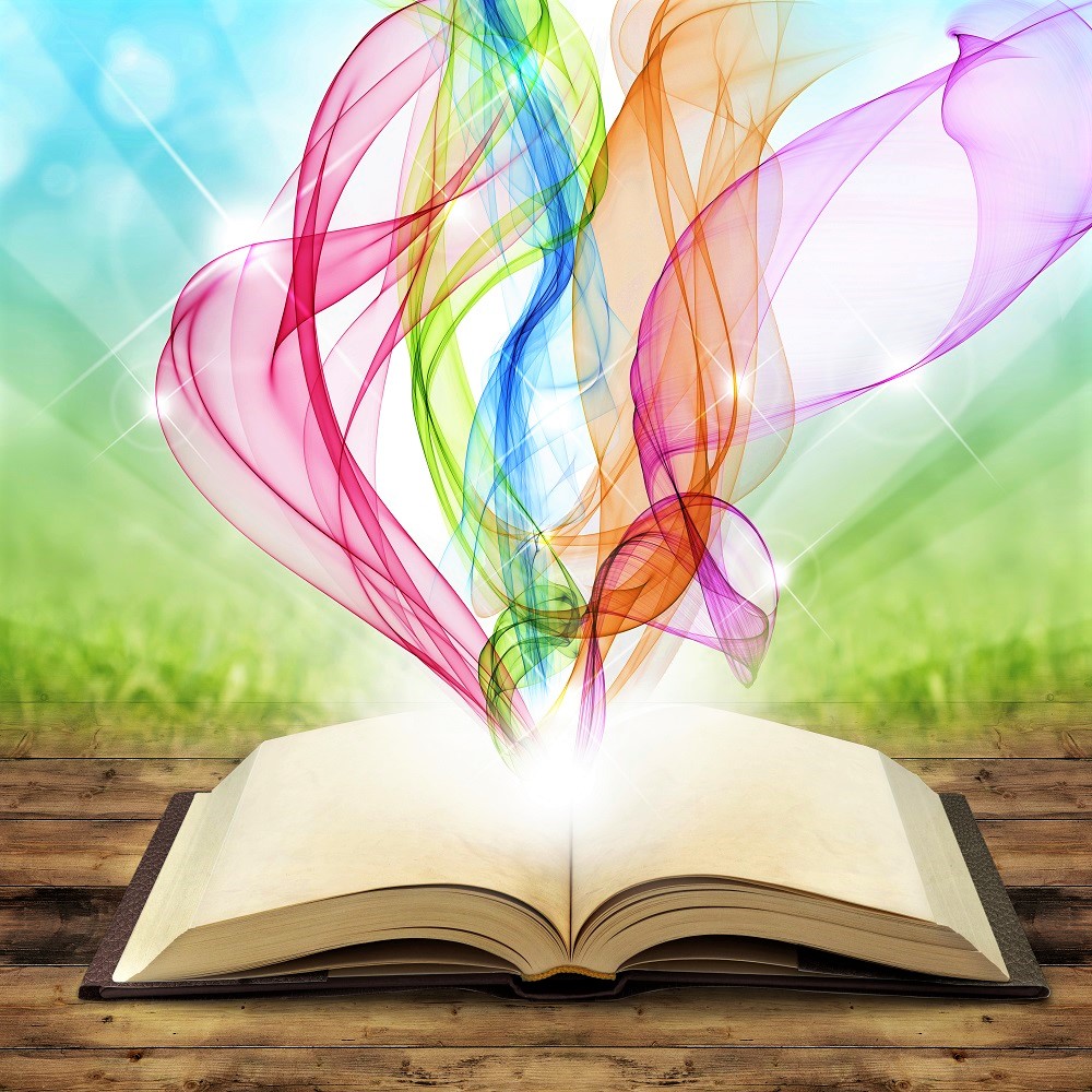 Open book with colors pouring out of its pages- Learning how to lose weight