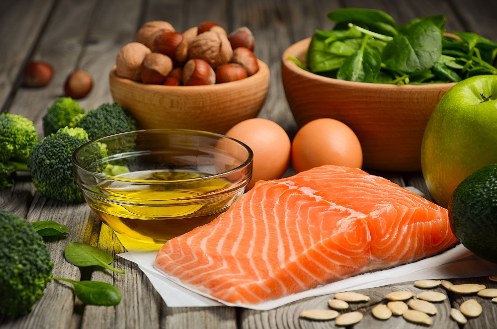 A variety of healthy diet foods on a table- Make small changes to help you lose weight